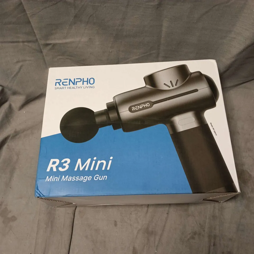 RENPHO R3 MINI MASSAGE GUN – BOXED WITH GREY CARRY CASE