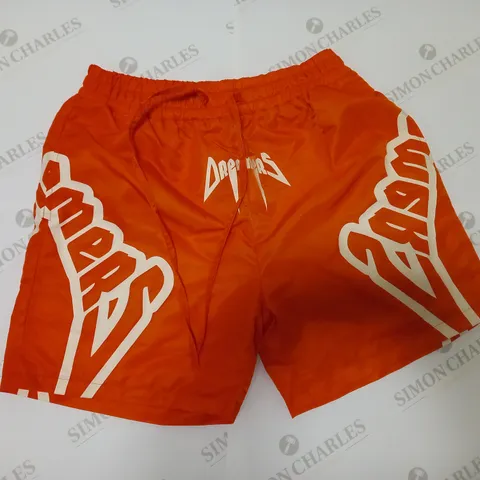 ANGELO DREAMERS ORANGE SHORTS - SIZE M