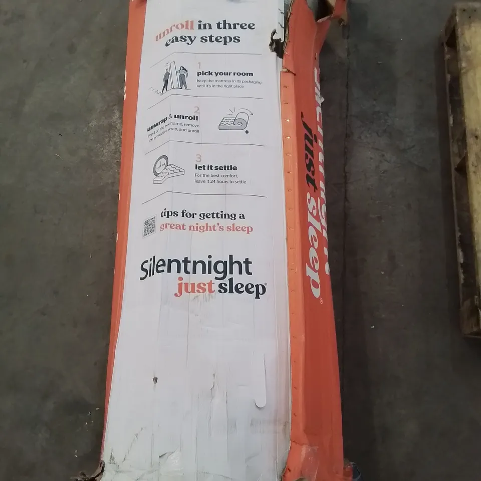 QUALITY BAGGED ROLLED AND BOXED SILENTNIGHT JUST SLEEP DOUBLE MATTRESS 