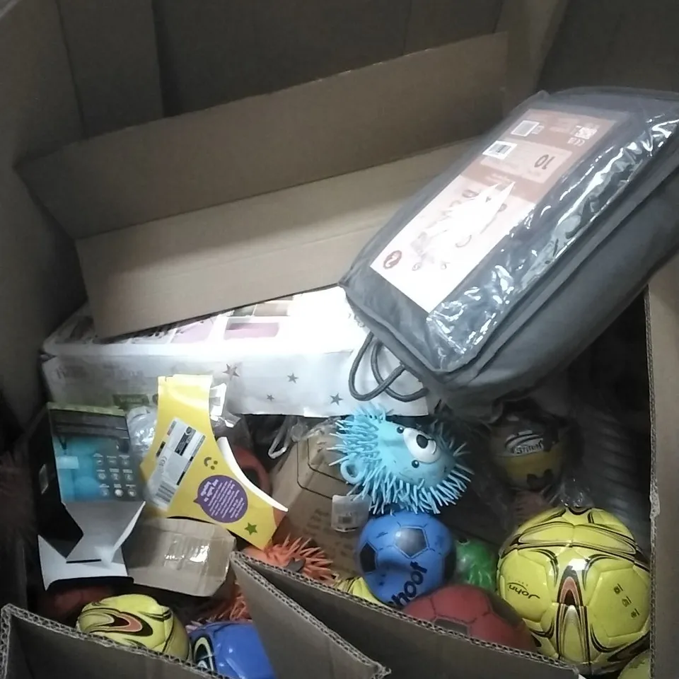 PALLET TO CONTAIN PALLET OF ASSORTED GOODS WHICH INCLUDE;KIDS TOYS, FOOTBALLS ETC
