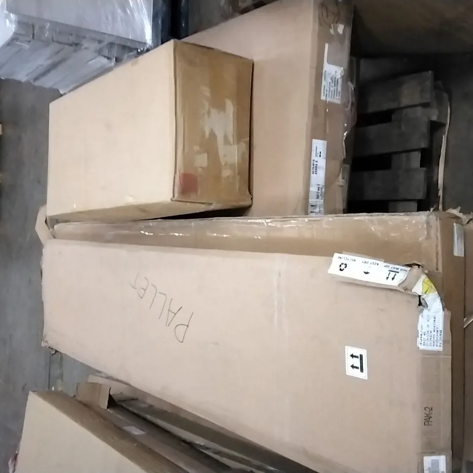 PALLET OF ASSORTED FLATPACK BOXED FURNITURE PARTS