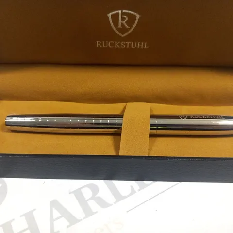 RUCKSTUHL STAINLESS STEEL LUXURY PEN IN GIFT BOX – HAND ASSEMBLED 