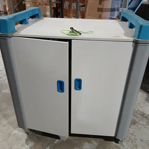 LAPCABBY LAPTOP CHARGING CABINET, 16 BAYS – ON WHEELS