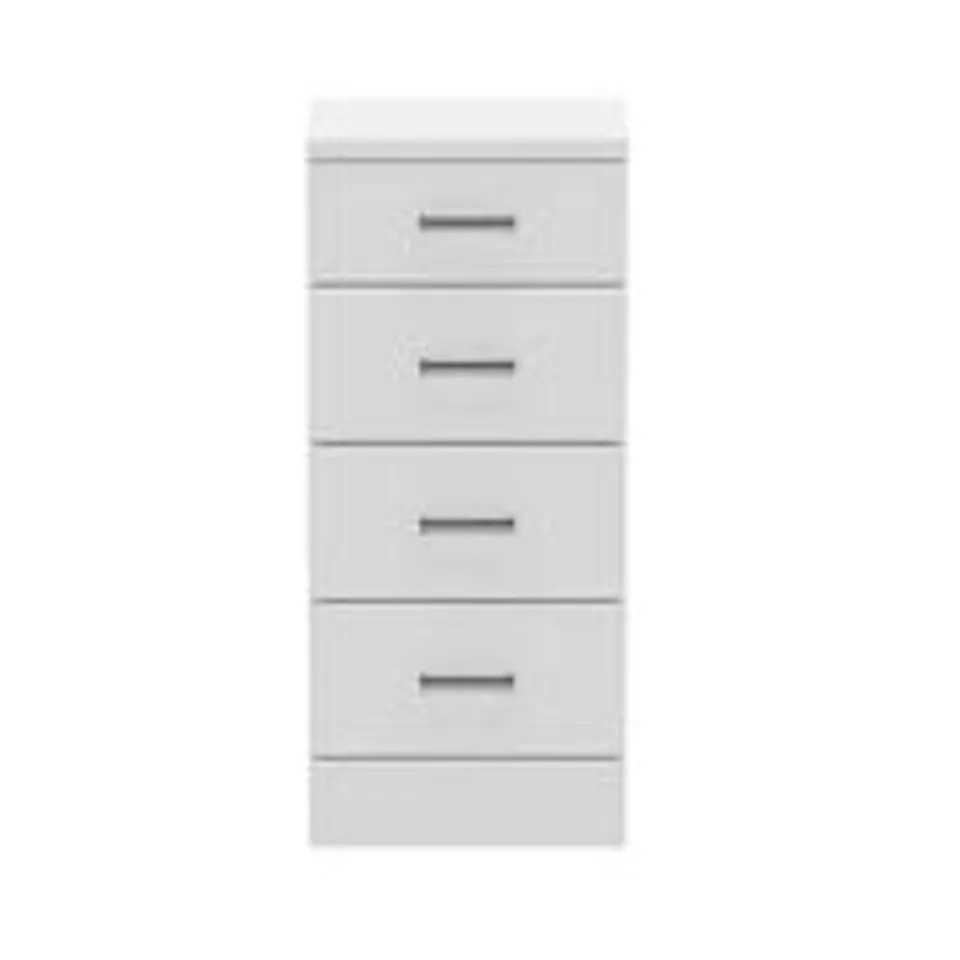 BRAND NEW BOXED LEDICO TRADE 350 F/S 4-DRAWER BATHROOM UNIT - WHITE