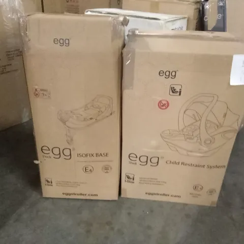 BOXED EGG CHILD CAR SEAT WITH ISOFIX BASE (2 BOXES)