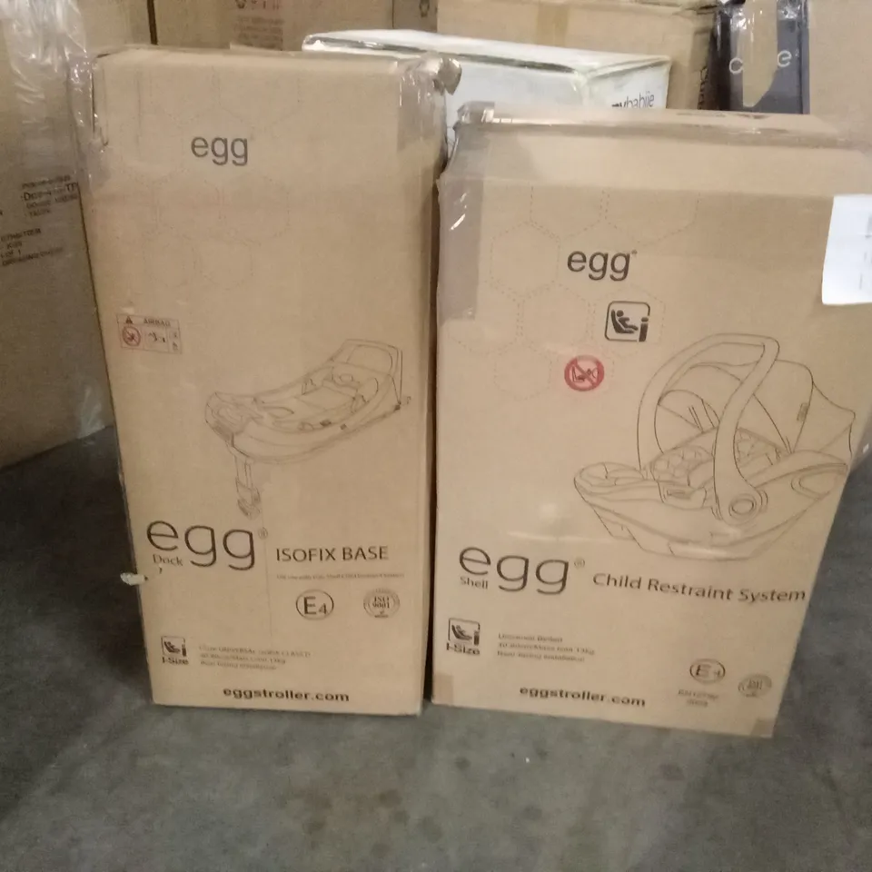 BOXED EGG CHILD CAR SEAT WITH ISOFIX BASE (2 BOXES)