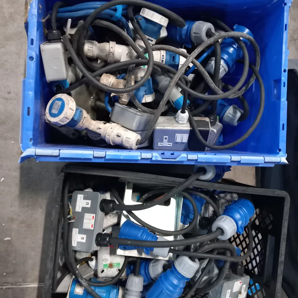 TWO CRATES OF ASSORTED ELECTRICAL PRODUCTS