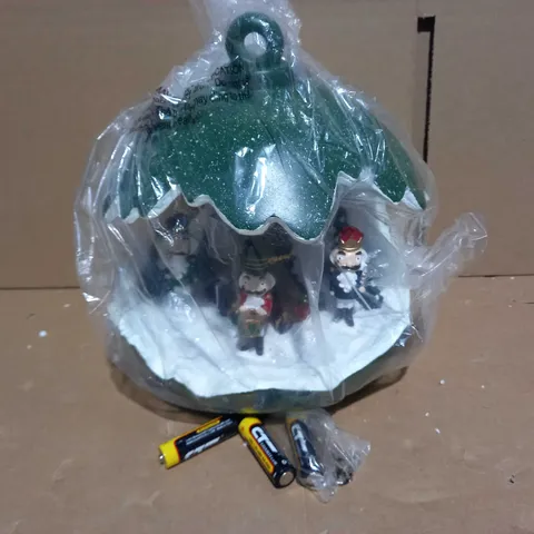 SANTAS EXPRESS PRE-LIT SPHERE WITH CHRISTMAS CHARACTER SCENE