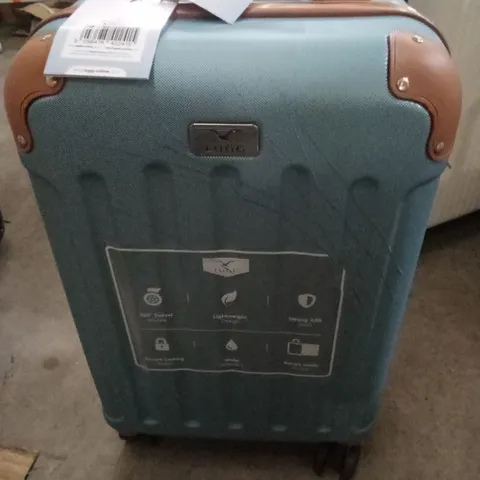 LUGG SKYWANDER 20INCH TRAVEL SUITCASE BLUE/BROWN