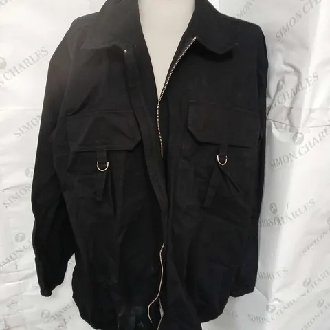 YOURS UTILITY BOMBER JACKET - BLACK - SIZE 20