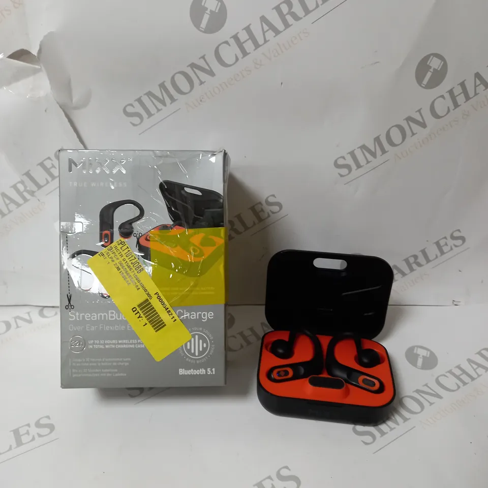 BOXED MIXX STREAMBUDS SPORTS CHARGE OVER EAR FLEXIBLE EARBUDS