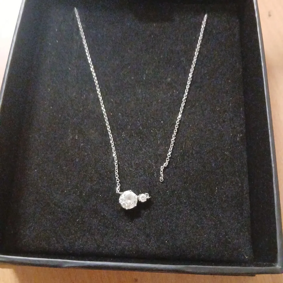 DIAMONIQUE 0.9CT TW PENDANT & CHAIN STERLING SILVER