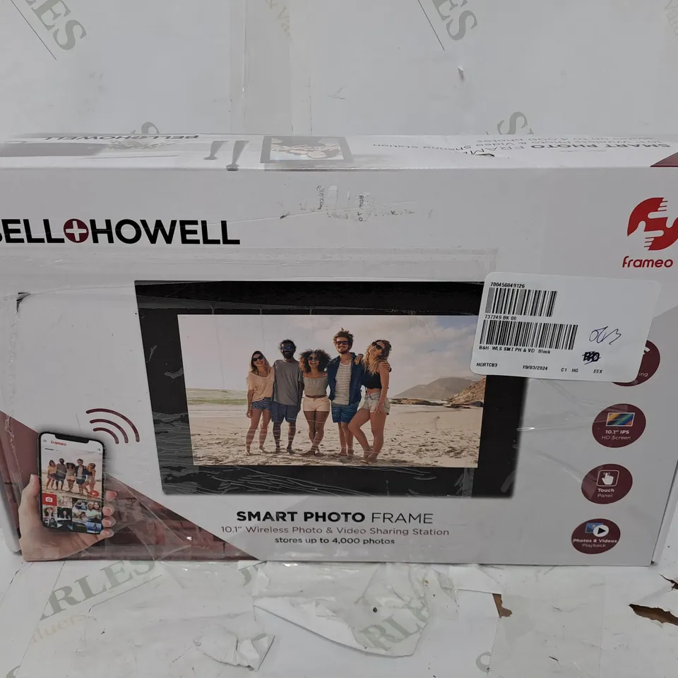 BOXED BELL & HOWELL SMART PHOTO FRAME 10.1-INCH IN BLACK BHDPF101