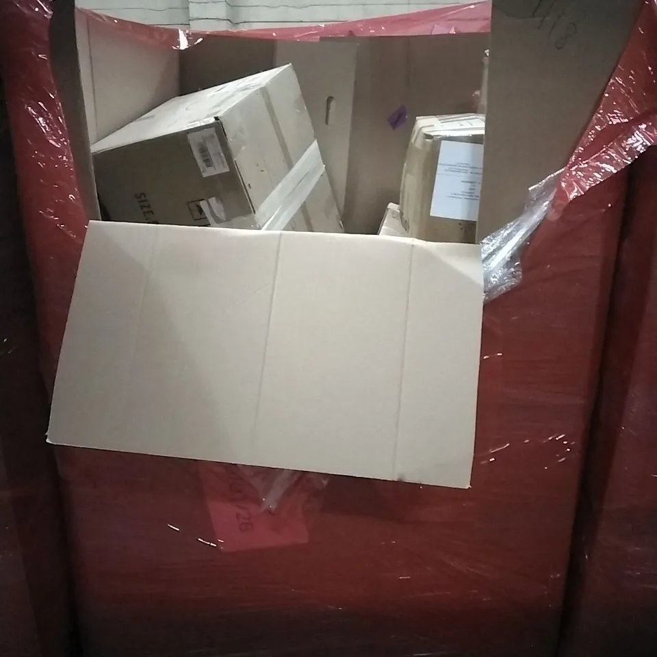 PALLET OF HOUSEHOLD ITEMS TO INCLUDE TURNTABLE SYSTEM, YETI BUCKET SWIVEL SEAT,WOK,SOLAR CAR BATTERY CHARGER AND OTHER ASSORTED ITEMS...