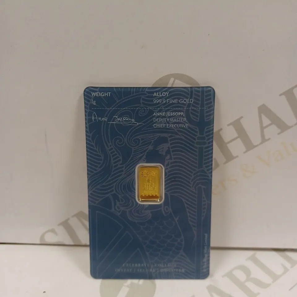 THE ROYAL MINT THE ORIGINAL MAKER BRITANNIA 1G ALLOY 999.9 FINE GOLD 