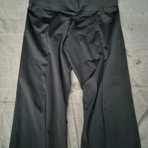 ADIDAS BLACK HIGH-WAISTED LEGGINGS - UK LARGE (16-18)