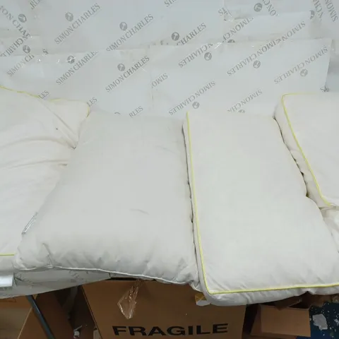 LOT OF 4 PLAIN WHITE SINGLE PILLOWS