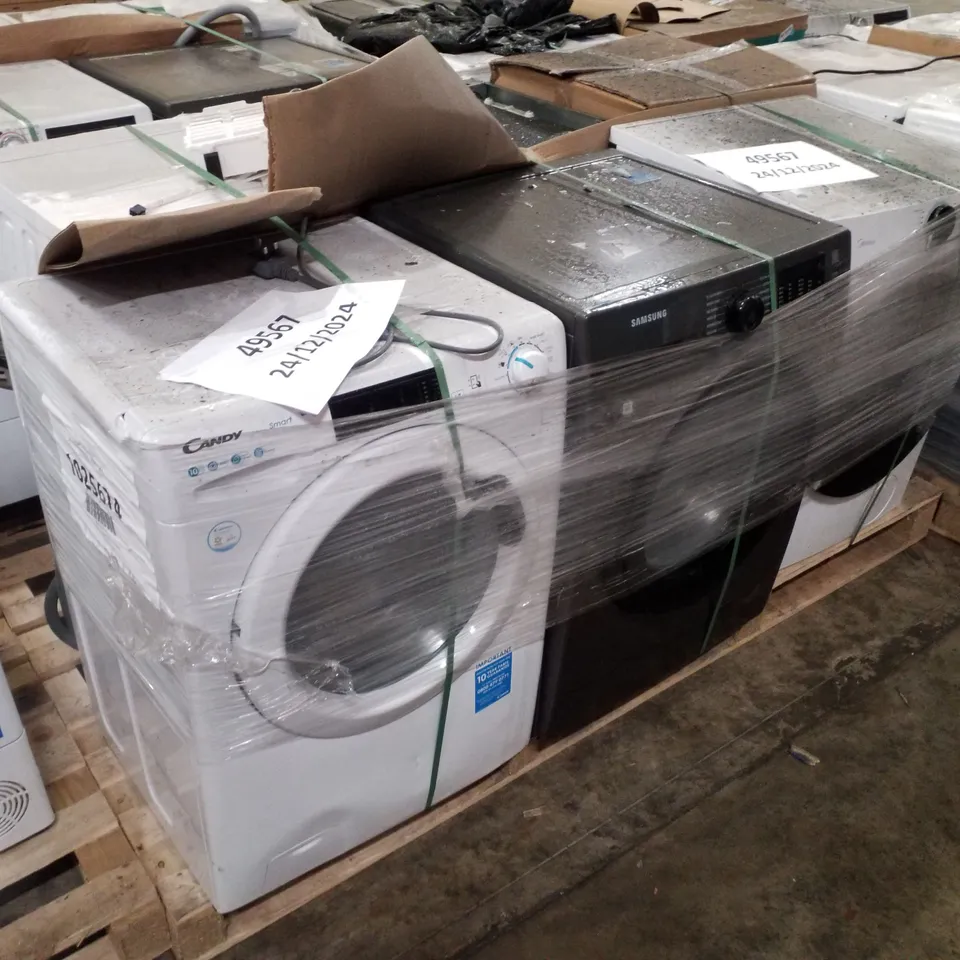 PALLET OF APPROXIMATELY 6 UNPROCESSED RAW RETURN WHITE GOODS TO INCLUDE