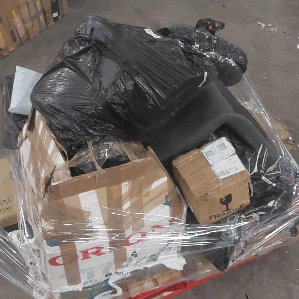 PALLET CONTAINING A LARGE QUANTITY OF DESIGNER BAR STOOL PARTS AND OTHER ASSORTED ITEMS