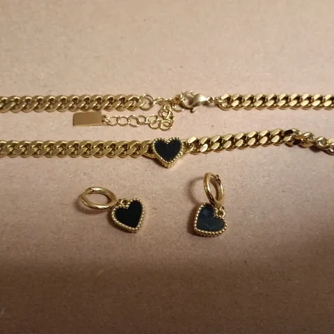 BELLAUCCI CLASSIC HEART NECKLACE & EARRING SET