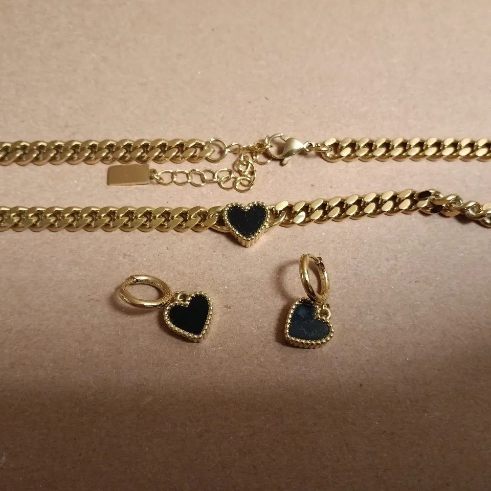 BELLAUCCI CLASSIC HEART NECKLACE & EARRING SET