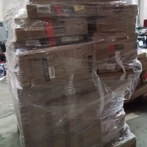 PALLET OF ASSORTED HOUSEHOLD GOODS AND PRODUCTS TO INCLUDE;TRASH CAN,DESK