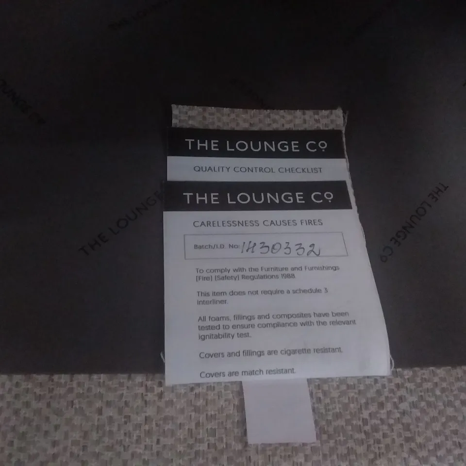 DESIGNER LOUNGE CO LIGHT GREY FABRIC  2 SEATER SOFA 
