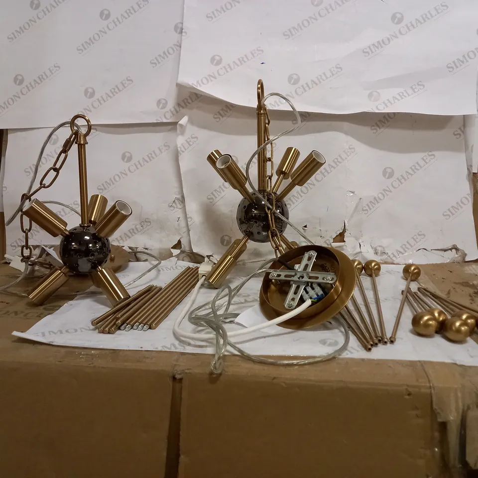 ORCIA 8LT PENDANT AGED BRASS EFFECT PLATE & AGED BLACK NICKEL