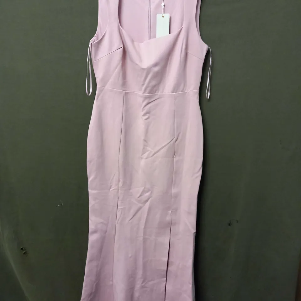 COAST PERFECT SQUARE NECK FISHTAIL MAXI DRESS IN BLUSH - SIZE 14