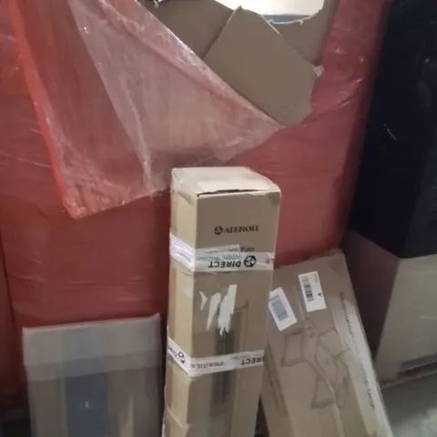PALLET OF ASSORTED HOUSEHOLD GOODS AND PRODUCTS TO INCLUDE;FAN,LAPTOP DESK,SERVING TRAY