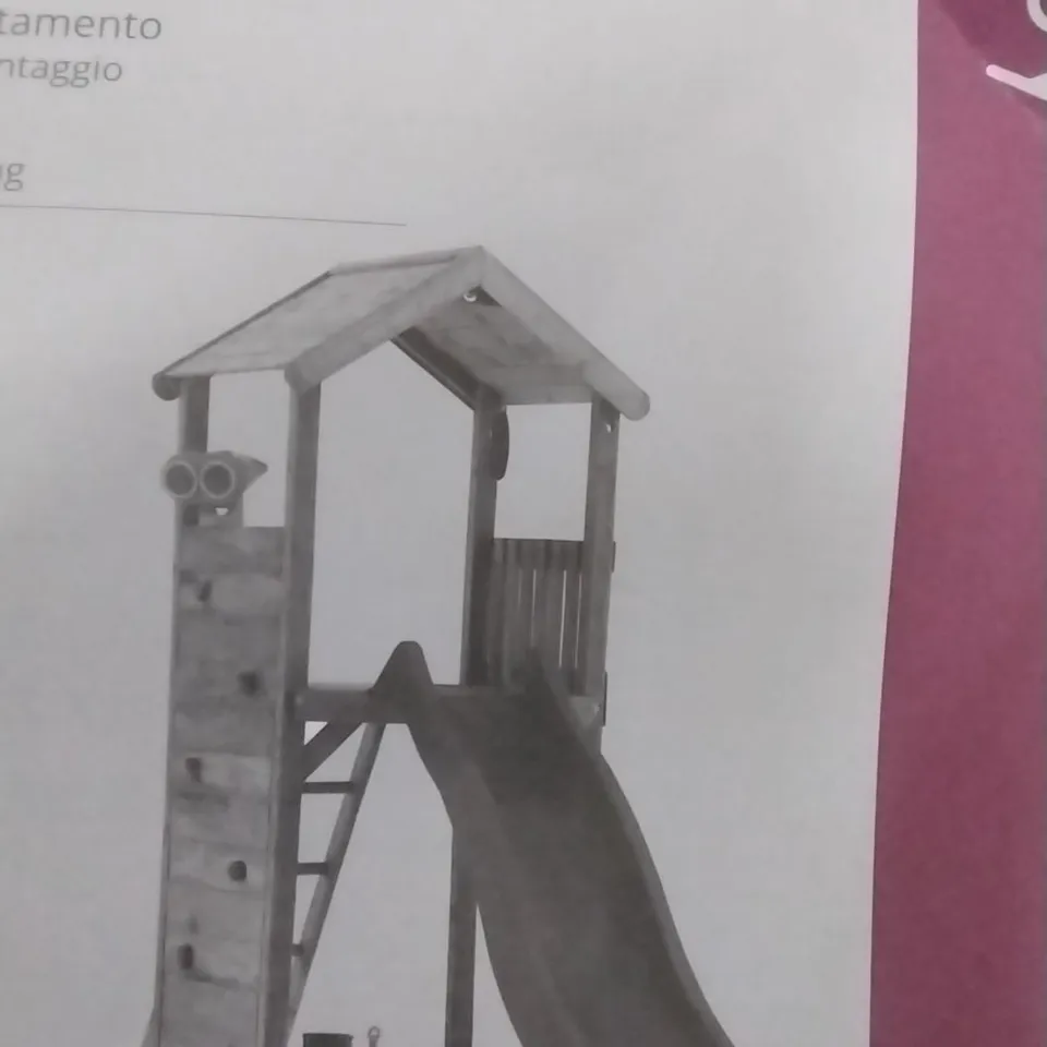 BOXED WOODEN LOOKOUT TOWER - MISSING PARTS ( CUSTOMER RETURN )