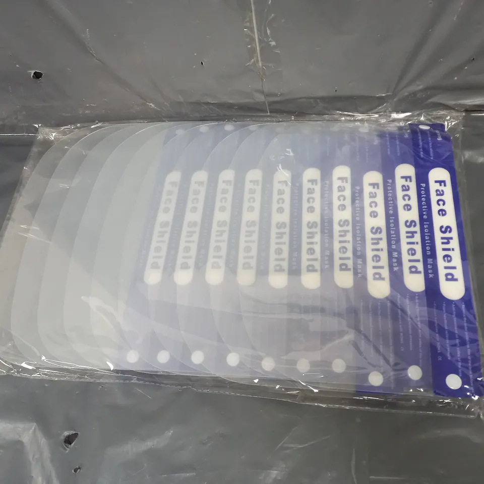 BOX OF APPROXIMATELY 50 FACE SHEILDS