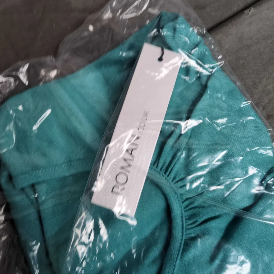 TEAL V-NECK JERSEY VEST TOP, WOMEN'S, UK SIZE 16