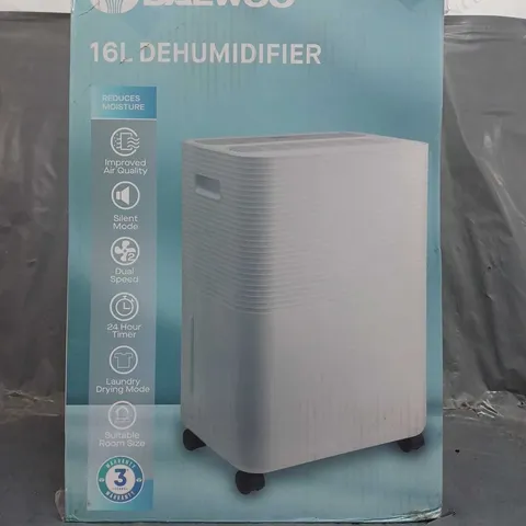 BOXED DAEWOO 16L DEHUMIDIFIER