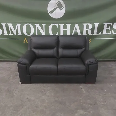 QUALITY DESIGNER PRENTON 2 SEATER LEATHER/FAUX LEATHER SOFA