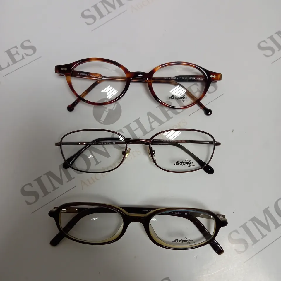 APPROXIMATELY 10 ASSORTED DE RIGO STING GLASSES TO INCLUDE MODELS 4396, 6010, 6156 ETC.