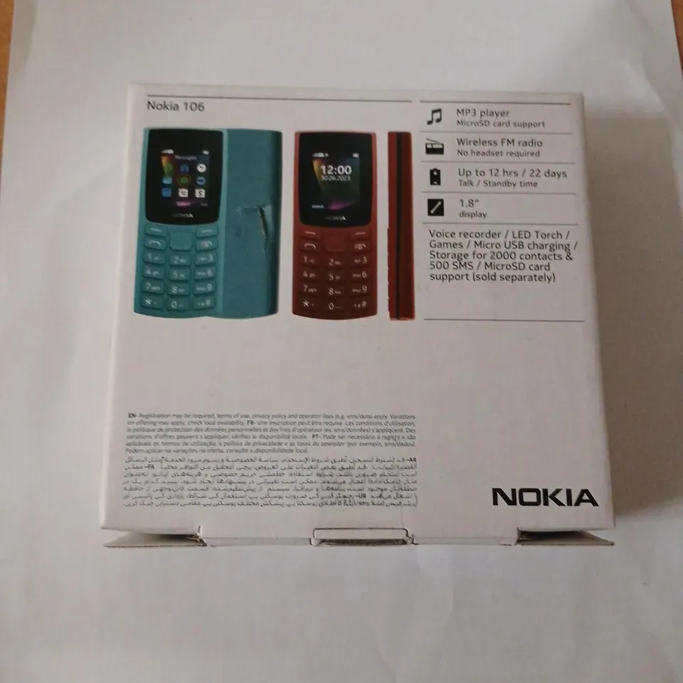 NOKIA 106 MOBILE PHONE – BOXED