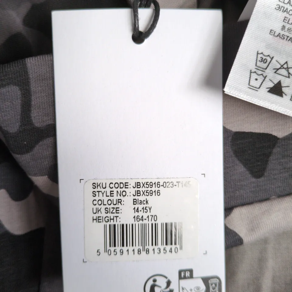 JUICY COUTURE BLACK CAMOUFLAGE PRINT JOGGERS – UK 14-15Y (NEW WITH TAGS)