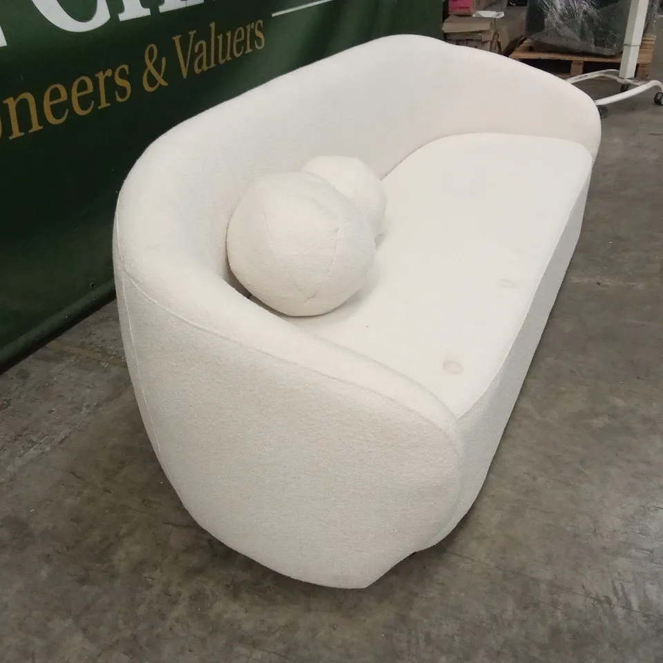 ROUNDI 3 SEATER BOUCLE SOFA - CREAM WHITE RRP £959