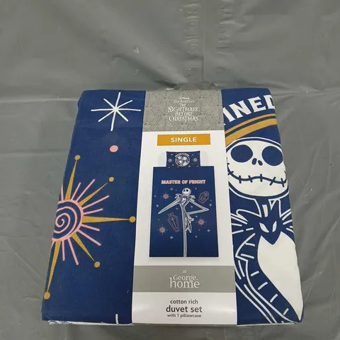 DISNEY THE NIGHTMARE BEFORE CHRISTMAS SINGLE DUVET SET IN BLUE