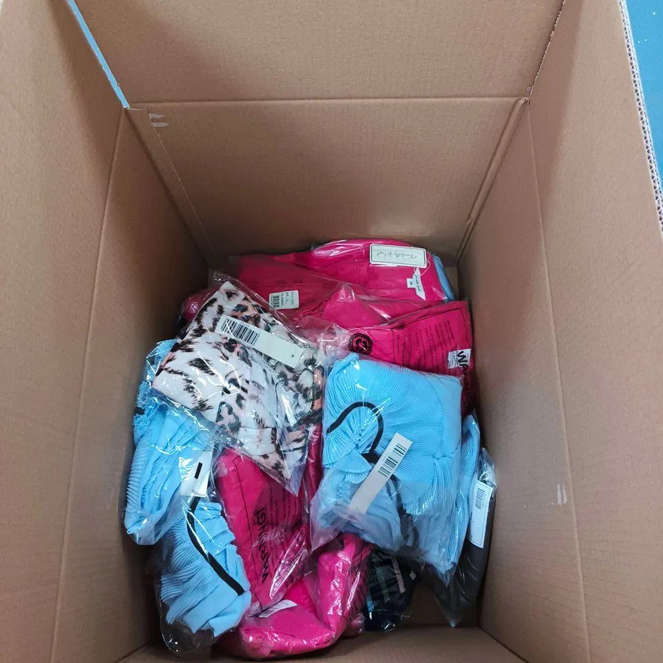 BOX OF APPROXIMATELY 20 ASSORTED CLOTHING ITEMS TO INCLUDE CHARLOTTE WEST, MARINA KANEVA ETC