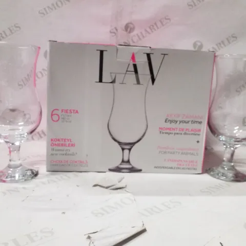 BOXED PACK OF 5 LAV COCKTAILS GLASSES