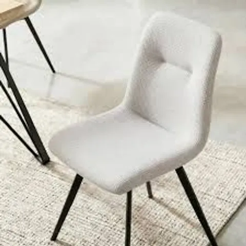 BOXED 2 DINING CHAIRS OFF WHITE
