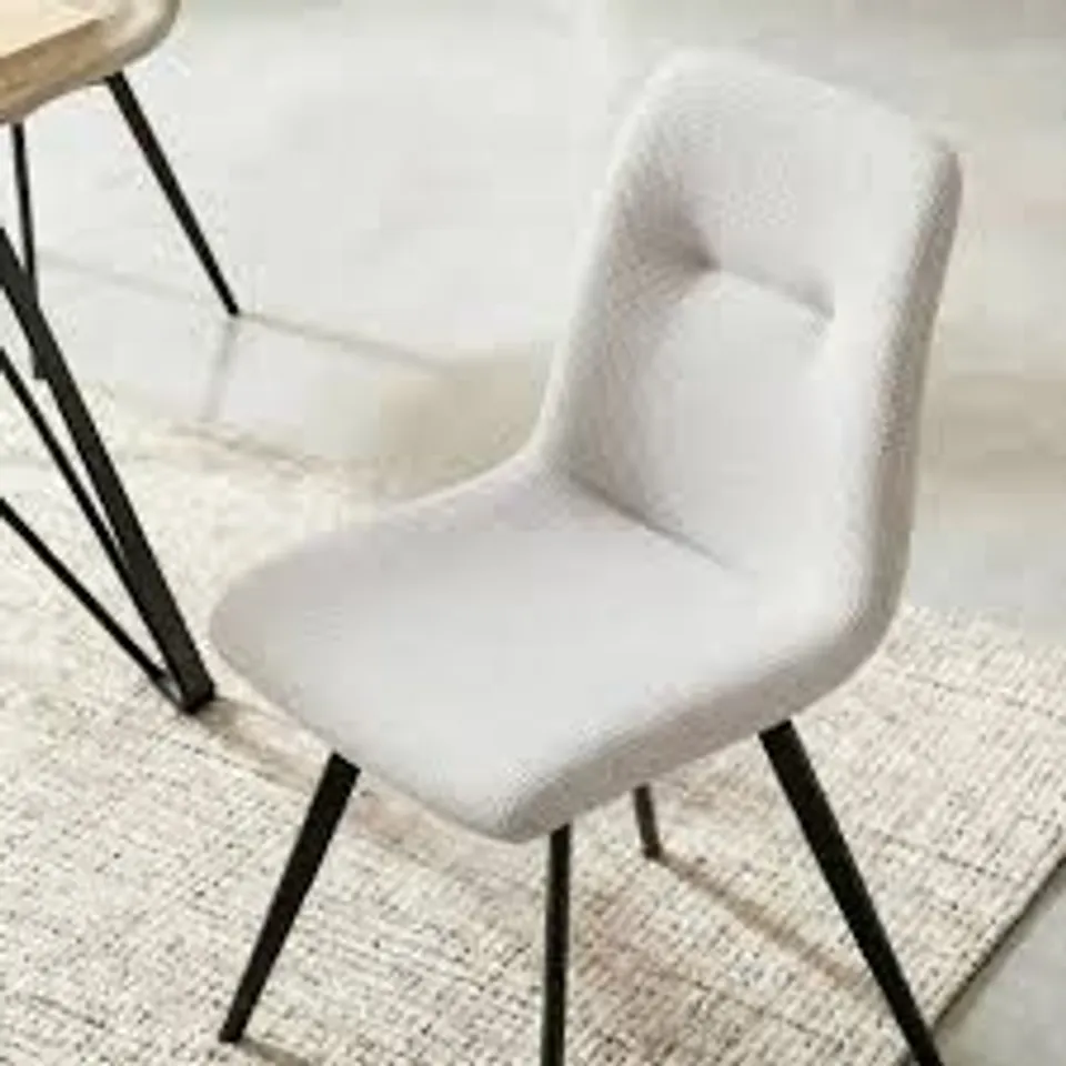BOXED 2 DINING CHAIRS OFF WHITE