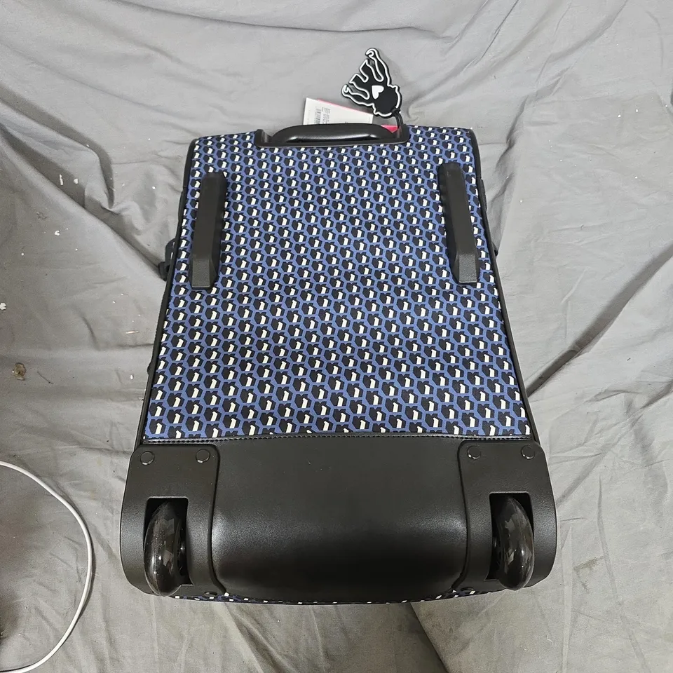 KIPLING ROLLING SUITCASE – BLUE GEOMETRIC PATTERN