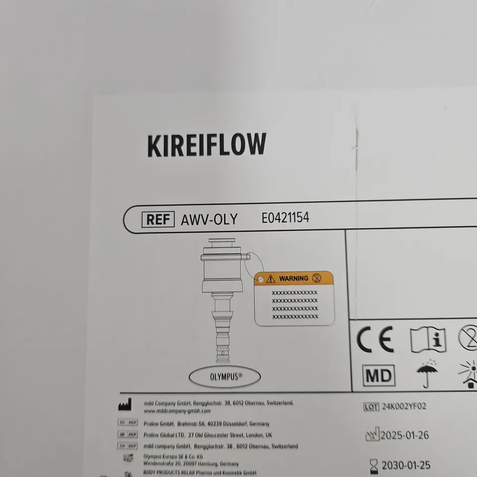 LARGE QUANTITY OF KIREIFLOW AIR/WATER CHANNEL CLEANING VALVE – REF AWV-OLY E0421154 