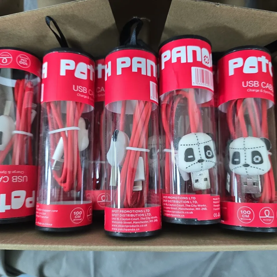 APPROXIMATELY 18 ASSORTED PATCH USB LIGHTNING CONNECTORS CABLES IN RED