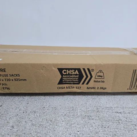 BOXED SAPPHIRE CLEAR REFUSE SACKS (APPROX 200)