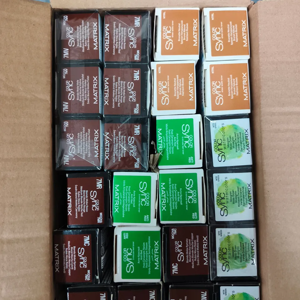 APPROXIMATELY 20 ASSORTED MATRIX SO COLOUR SYNC HAIR COLOURS 