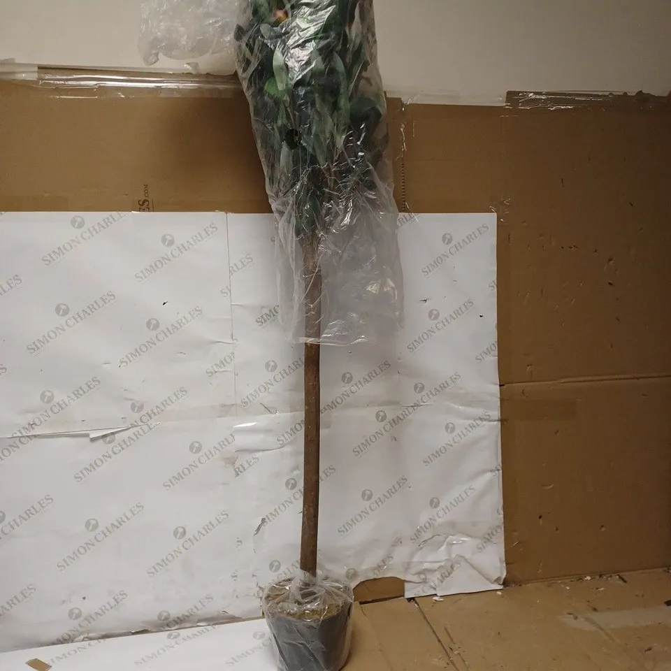 LEAF DESIGN UK ARTIFICIAL OLIVE TREE IN BLACK PLASTIC POT